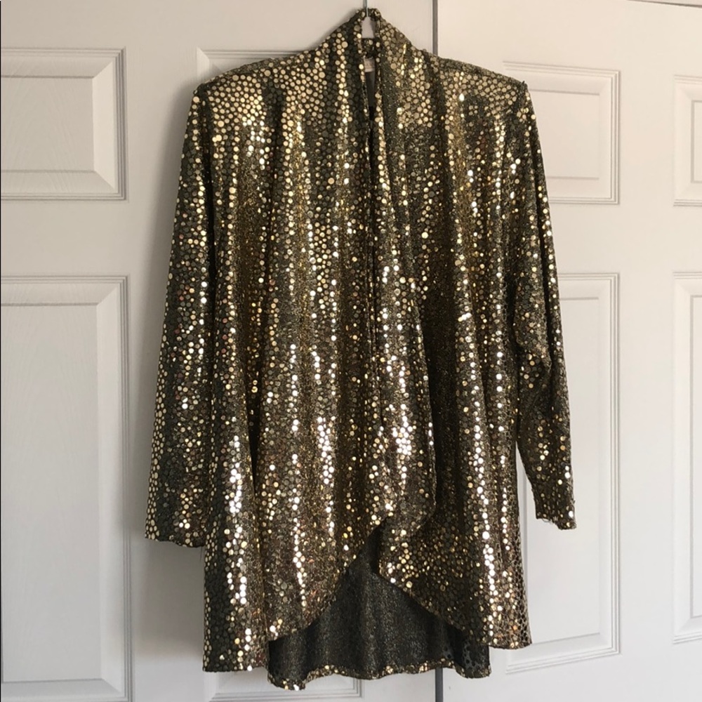 Vintage Gold Sequin Blazer